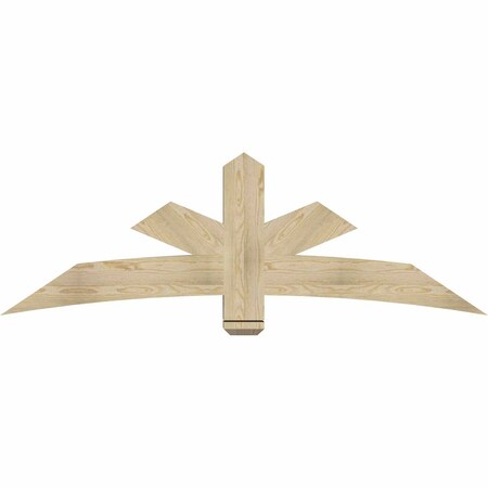 Ekena Millwork Alberta Rough Sawn Timber Gable Bracket, Douglas Fir, 72"W x 24"H x 6"D x 6"F, 8/12 Pitch GBW072X24X0606ALB00RDF